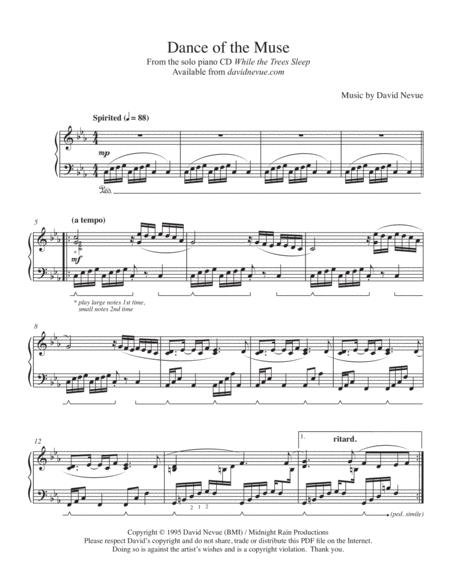 Free Sheet Music Dance Of The Muse
