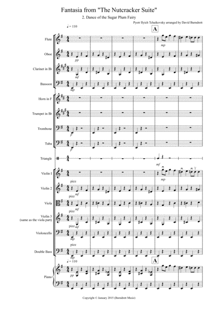 Dance Of The Sugar Plum Fairy From The Nutcracker For School Orchestra Sheet Music