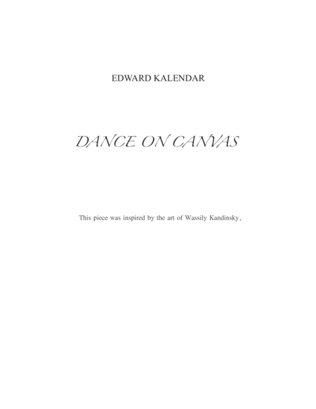 Dance On Canvas Sheet Music