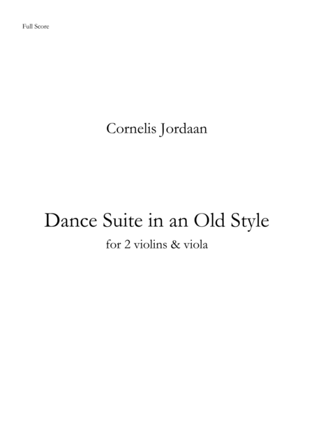 Free Sheet Music Dance Suite In An Old Style For 2 Violins Viola