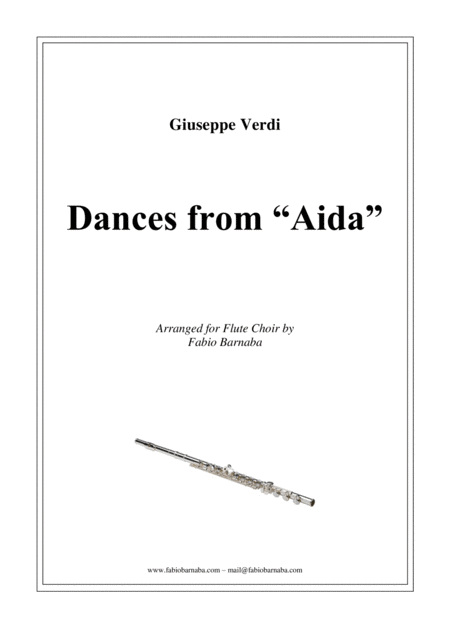 Dances Form Aida For Flute Choir Sheet Music