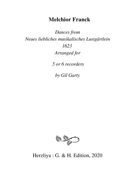 Free Sheet Music Dances From Neues Liebliches Musikalisches Lustgrtlein 1623 Arrangements For 5 6 Recorders