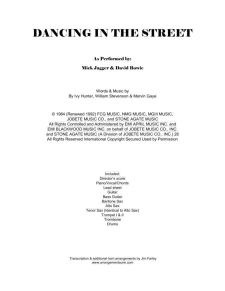 Dancing In The Street Arranged For 7 11 Piece Horn Band Sheet Music