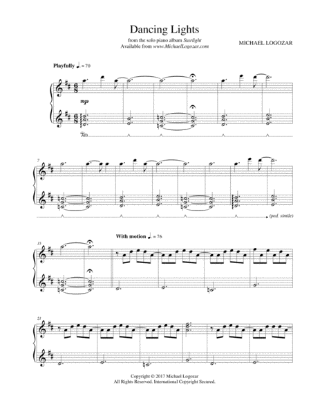 Dancing Lights Sheet Music