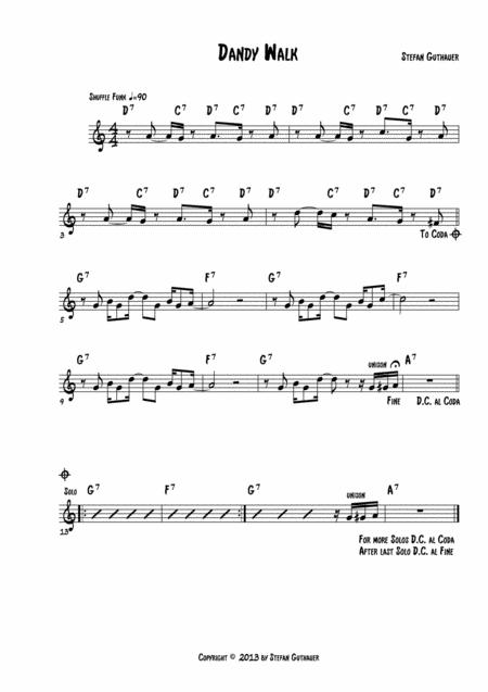 Free Sheet Music Dandy Walk