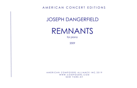 Dangerfield Remnants Sheet Music