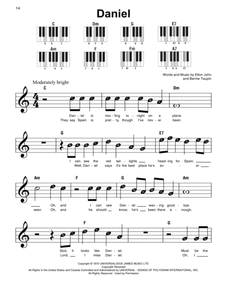 Free Sheet Music Daniel