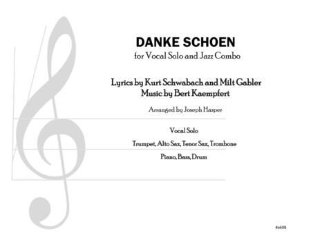 Free Sheet Music Danke Schoen Vocal And Jazz Combo