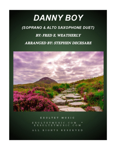 Danny Boy Duet For Soprano And Alto Saxophone Sheet Music