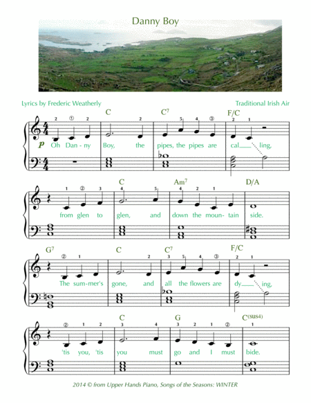 Danny Boy Easy Intermediate Sheet Music