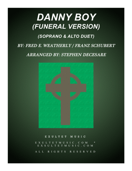 Free Sheet Music Danny Boy Funeral Version Duet For Soprano And Alto Solo