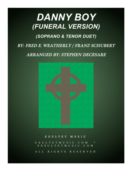 Free Sheet Music Danny Boy Funeral Version Duet For Soprano And Tenor Solo