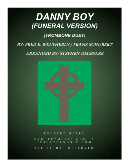 Free Sheet Music Danny Boy Funeral Version Trombone Duet