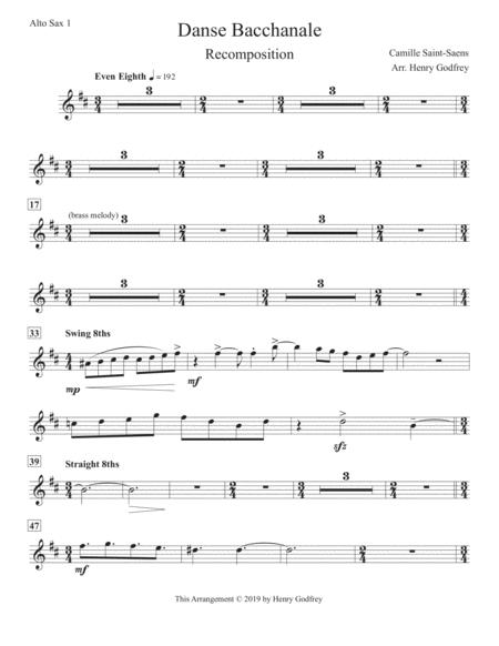 Free Sheet Music Danse Bacchanale Parts