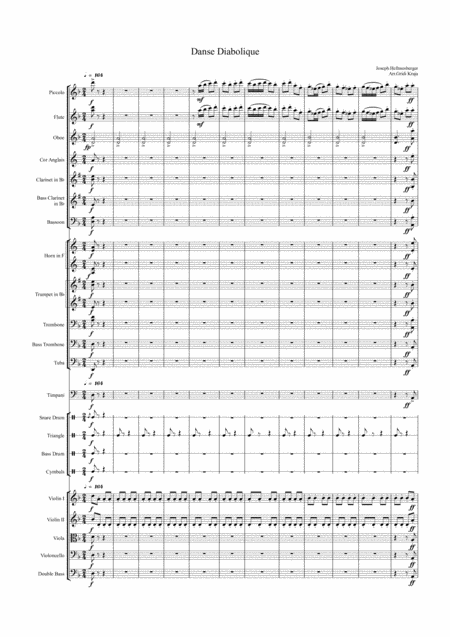 Danse Diabolique Full Score Parts Sheet Music