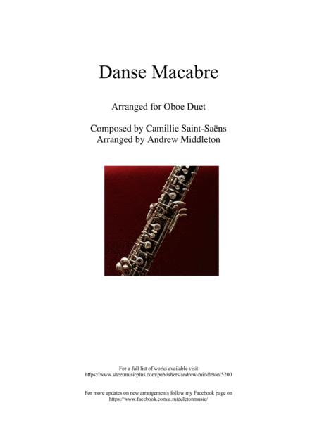 Free Sheet Music Danse Macabre Arranged For Oboe Duet