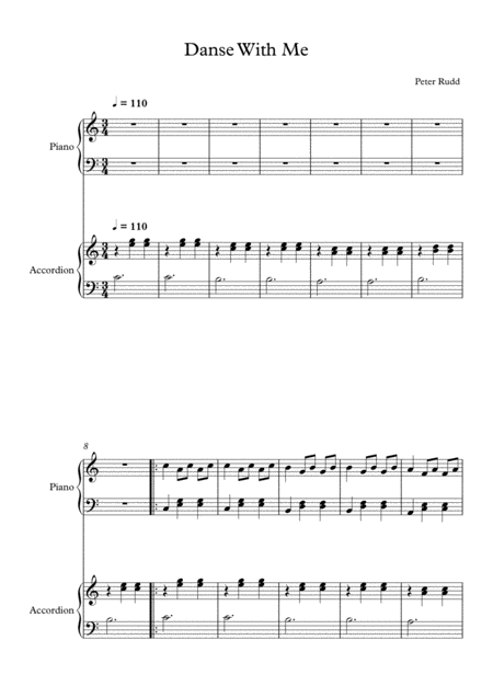 Free Sheet Music Danse With Me