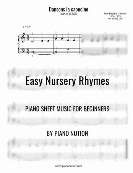 Dansons La Capucine Easy Piano Solo Sheet Music