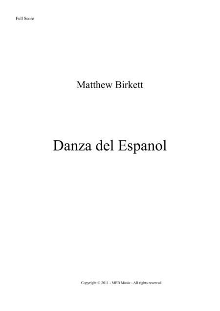 Danza Del Espanol Sheet Music