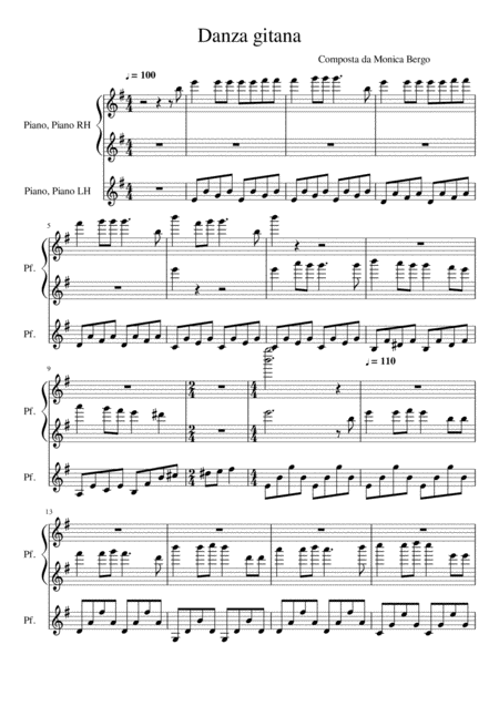 Danza Gitana Sheet Music