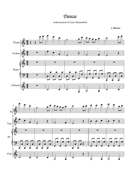 Free Sheet Music Danza In Do