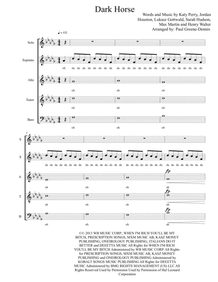 Dark Horse Sheet Music