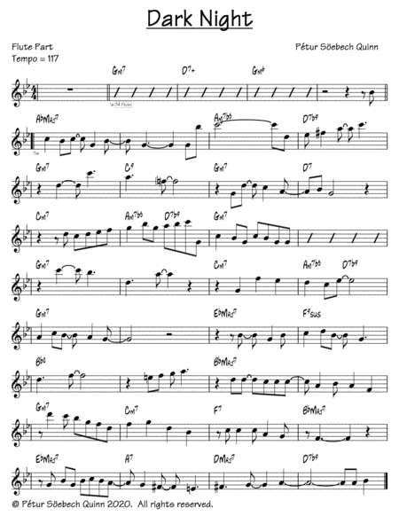 Dark Night Flute Part Sheet Music