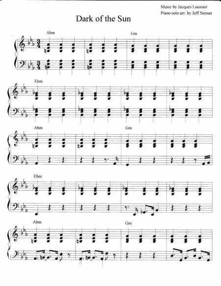 Dark Of The Sun Main Title Theme Sheet Music