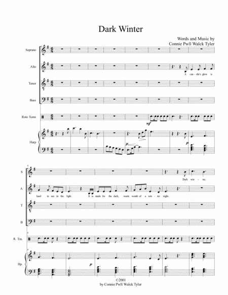 Free Sheet Music Dark Winter