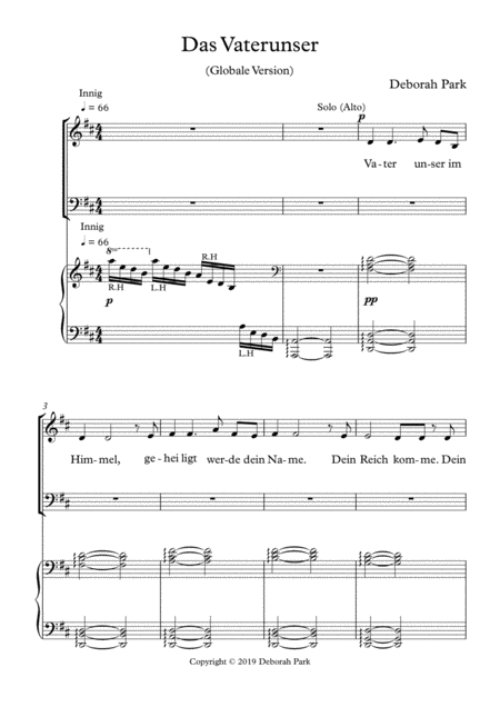 Das Vaterunser Globale Version Sheet Music