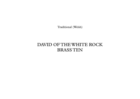 David Of The White Rock Brass Ten Sheet Music