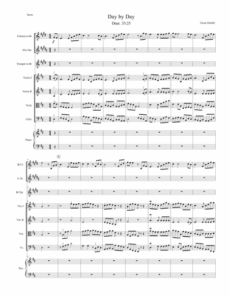 Day By Day And With Each Passing Moment For Orchestra Sheet Music