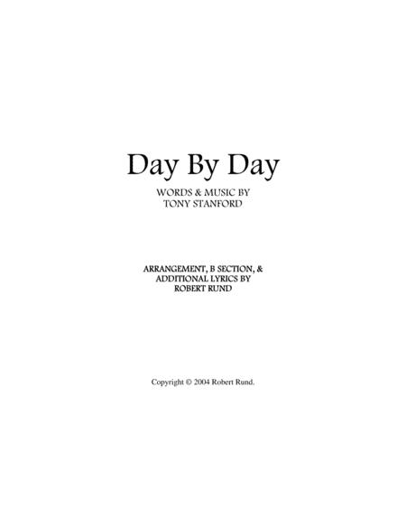 Day By Day Male Barbershop Arr Robert Rund Sheet Music