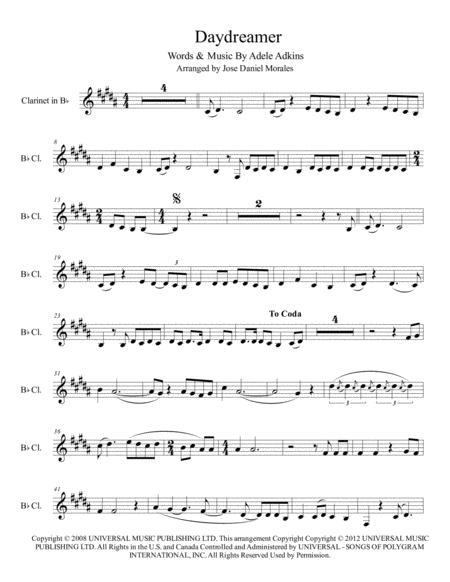 Free Sheet Music Daydreamer Clarinet In Bb