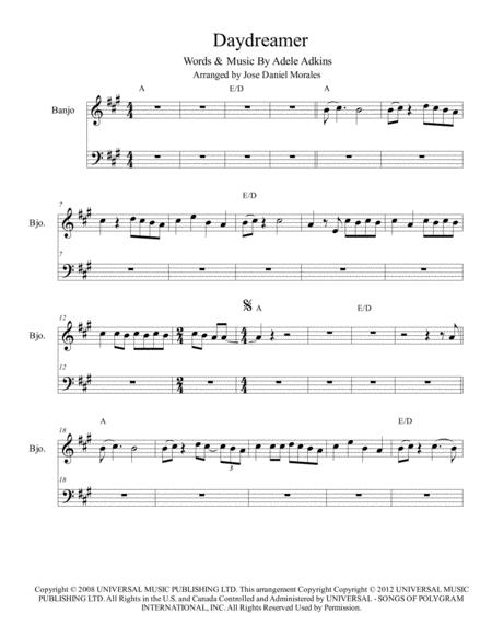 Daydreamer For Banjo Sheet Music