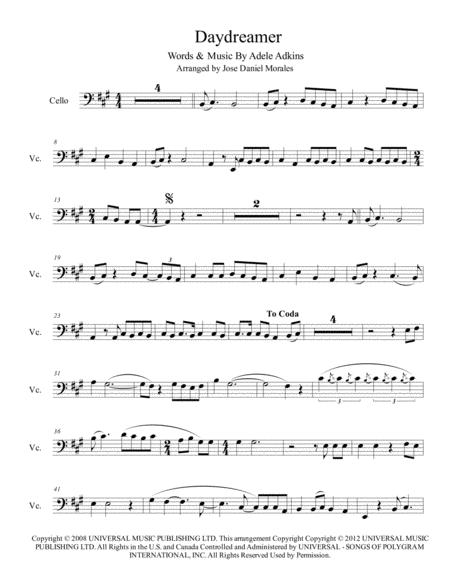 Free Sheet Music Daydreamer For Cello