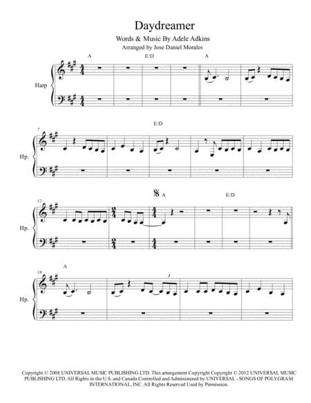 Daydreamer For Harp Sheet Music