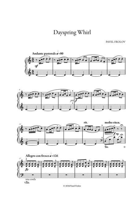 Dayspring Whirl Sheet Music