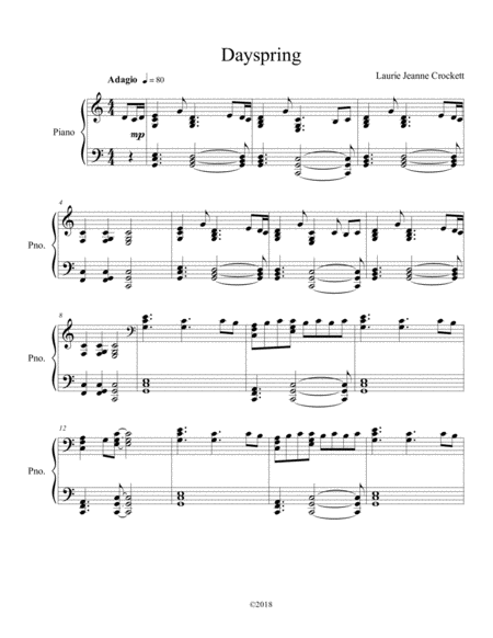 Free Sheet Music Dayspring