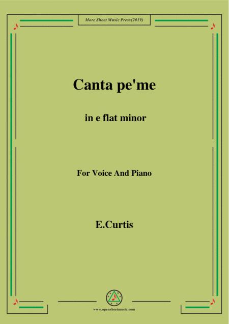 De Curtis Canta Pe Me In E Flat Minor Sheet Music