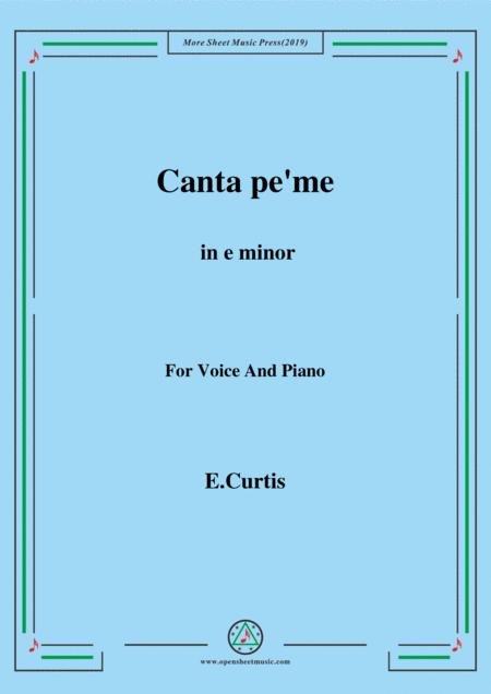 De Curtis Canta Pe Me In E Minor Sheet Music