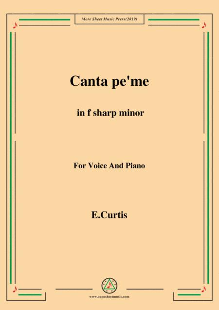 De Curtis Canta Pe Me In F Sharp Minor Sheet Music