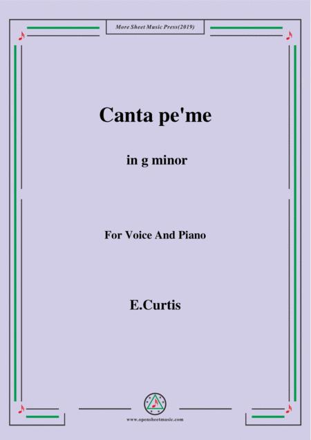 Free Sheet Music De Curtis Canta Pe Me In G Minor