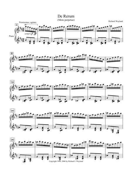 Free Sheet Music De Rerum