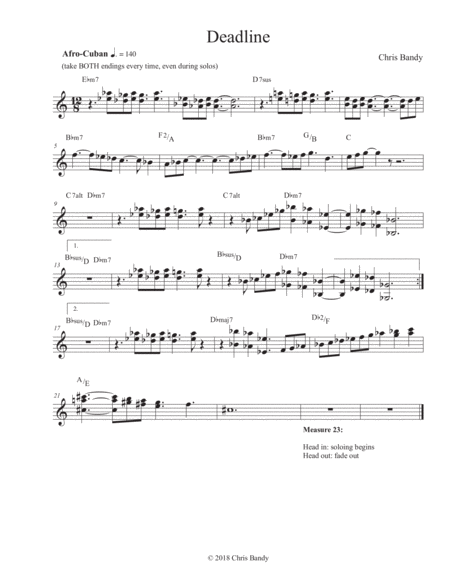 Deadline Sheet Music