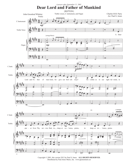 Dear Lord And Father Of Mankind Sheet Music