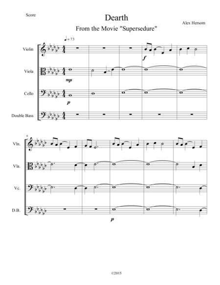 Free Sheet Music Dearth