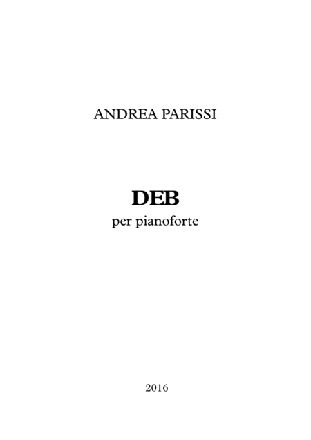 Free Sheet Music Deb