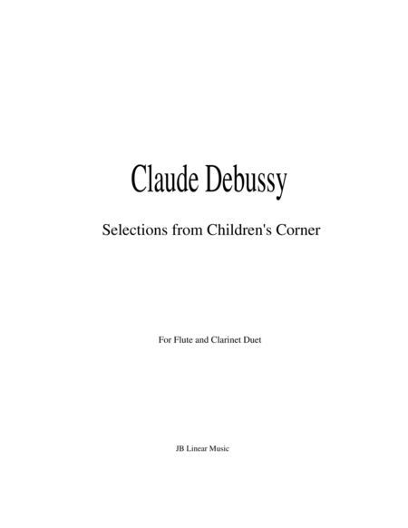 Debussy Childrens Corner For Flute And Clarinet Duet Sheet Music