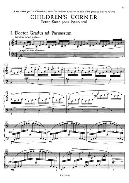 Debussy Chilrens Corner I Doctor Gradus Ad Parnassum Original Complete Version Sheet Music